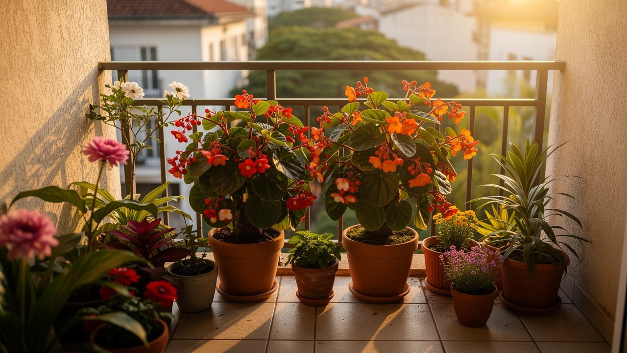 2. Begônia de vaso: flores que ignoram o calendário
