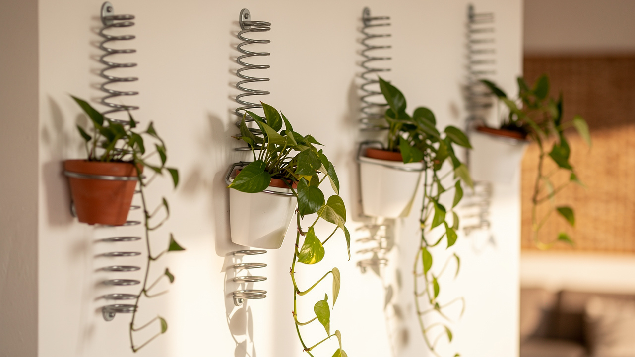 Por que usar mola de sofá como suporte de plantas?