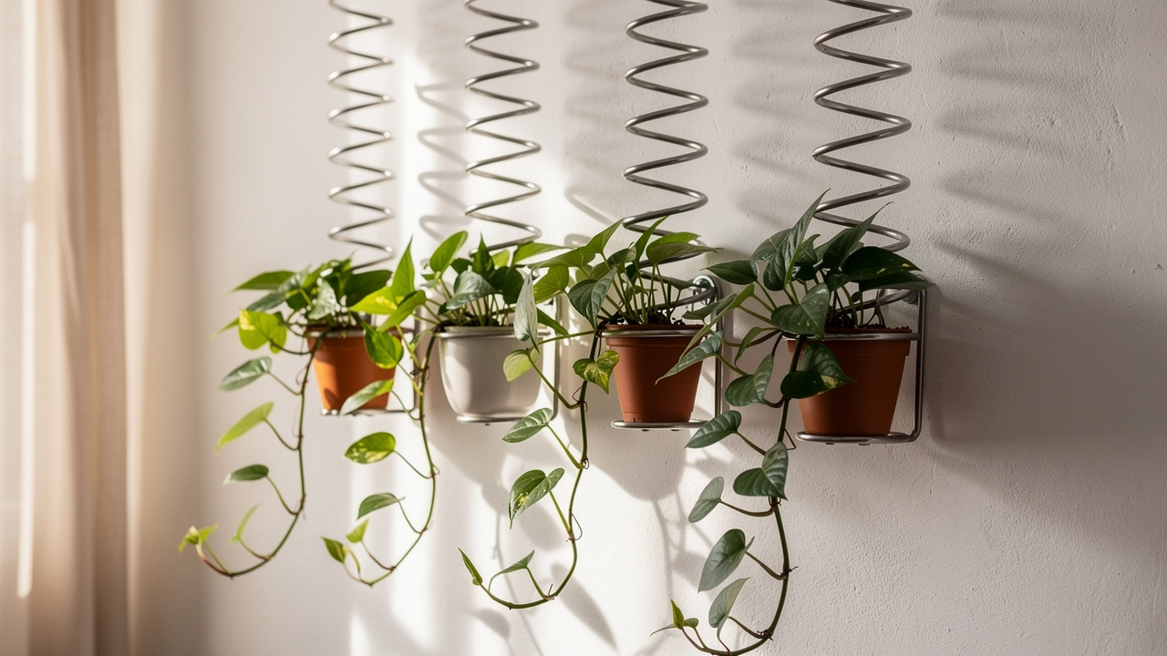 Não jogue as molas do sofá fora: como criar suspensão para plantas