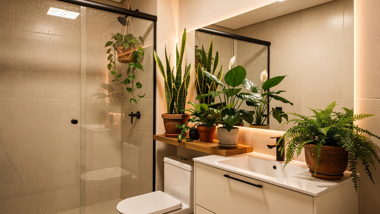 Outras plantas que também se dão bem em banheiros com pouca luz