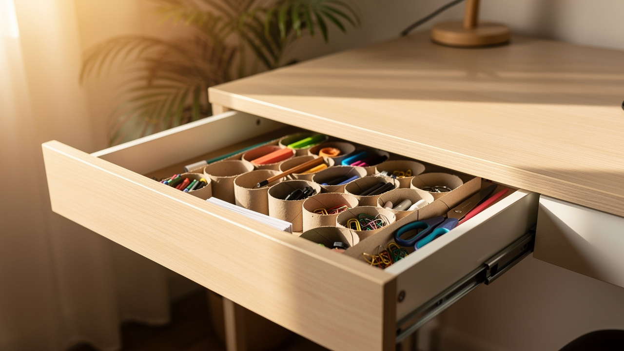 Rolos de papel higiênico: o truque que organiza 6 gavetas com perfeição